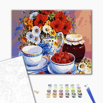 Картина по номерам Натюрморти - Чай з малиною