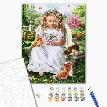 Картина по номерам Діти та ангели - Дитя ангелятко