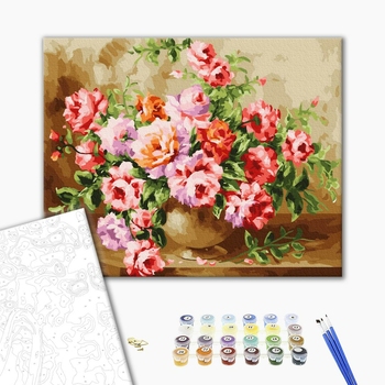 Картина по номерам Квіти - Пишний букет квітів