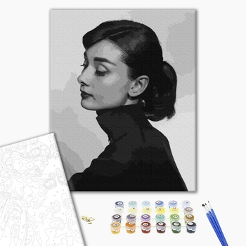 Картина по номерам Люди на картинах - Одрі Хепберн в об'єктиві камери