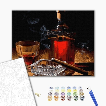 Картина по номерам Чоловічі - Віскі для чоловічого вечора