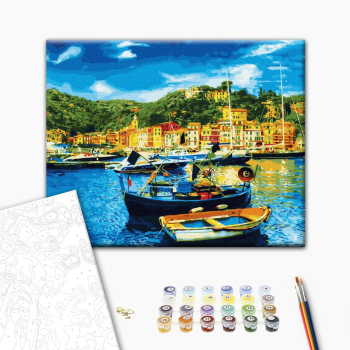 Картина по номерам Пейзажі - Човни на узбережжі