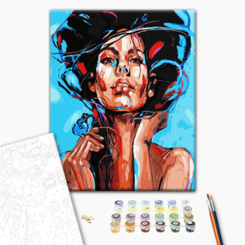 Картина по номерам Поп Арт - Живописний портрет жінки