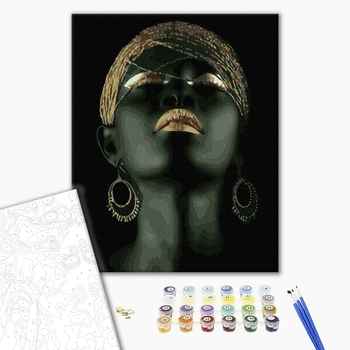 Картина по номерам Люди на картинах - Портрет в позолоті