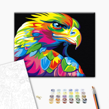 Картина по номерам Тварини, птахи та риби - Веселковий орел