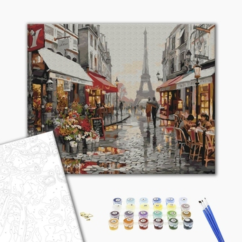 Картина по номерам Города - Париж після дощу