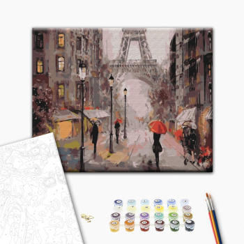 Картина по номерам Города - Дощовий ранок в Парижі