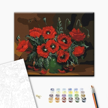 Картина по номерам Квіти - Натюрморт с маками