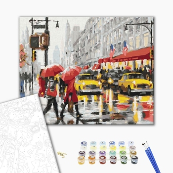 Картина по номерам Города - Дощова Америка