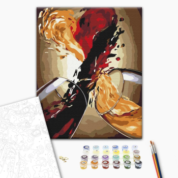 Картина по номерам Натюрморти - Вино в фарбах