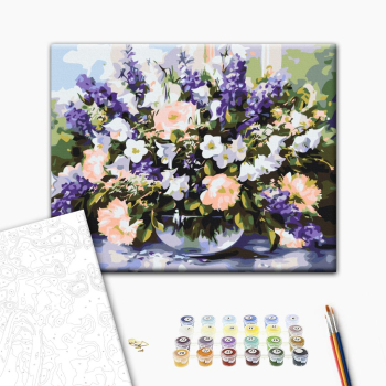 Картина по номерам Квіти - Весняний букет