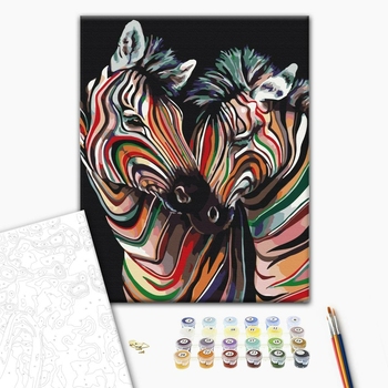 Пара райдужних зебр