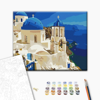 Картина по номерам Города - Вид на Санторіні