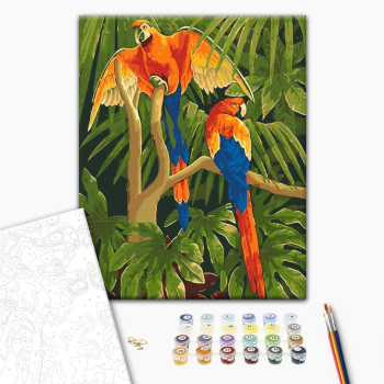Картина по номерам Тварини, птахи та риби - Тропічні птахи