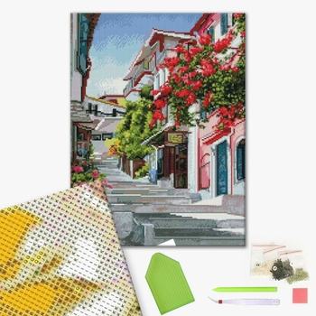 Алмазна мозаїка 40х50 - Затишна вуличка