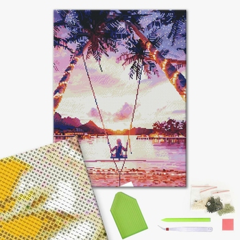 Алмазна мозаїка 40х50 - Фіолетовий світанок