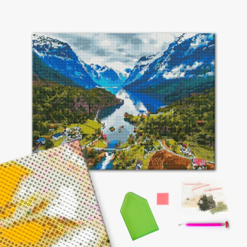 Алмазна мозаїка 40х50 - Гірський пейзаж