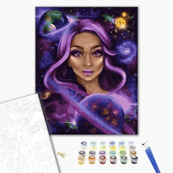 Картина по номерам Авторські колекції - Космічна дівчина
