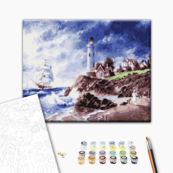 Картина по номерам Природа - Маяк на острові