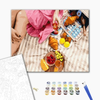 Картина по номерам Натюрморти - Смаколики на пікнік