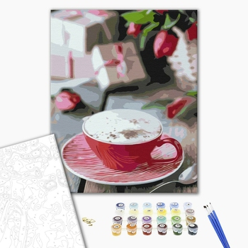 Картина по номерам Натюрморти - Чашка капучіно