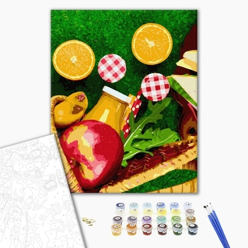 Картина по номерам Натюрморти - Апельсини з корзинки