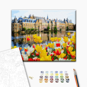 Картина по номерам Города - Палац в тюльпанах