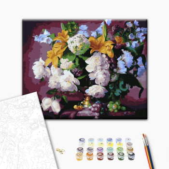 Картина по номерам Квіти - Розкішний квітковий натюрморт