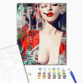 Картина по номерам Люди на картинах - Яскравий жіночний арт