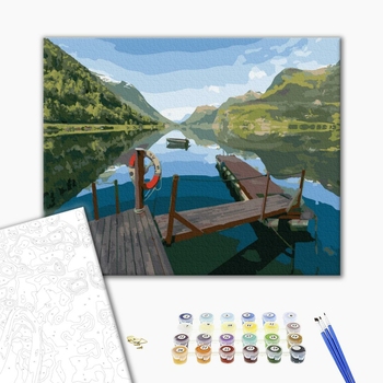 Картина по номерам Природа - Місток на озері