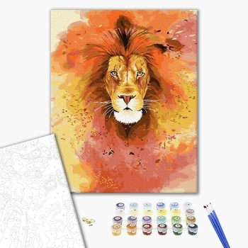 Картина по номерам Поп Арт - Яскравий лев
