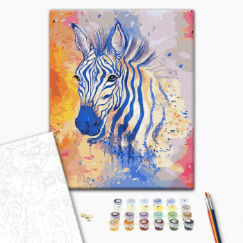 Картина по номерам Поп Арт - Яскрава зебра
