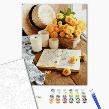 Картина по номерам Натюрморти - Квіткова книга