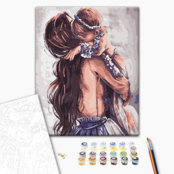 Картина по номерам Люди на картинах - Мамина любов