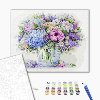 Картина по номерам Квіти - Квіткова синява