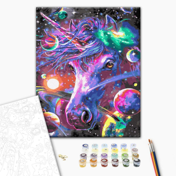 Картина по номерам Авторські колекції - Космічний єдиноріг