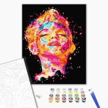 Картина по номерам Поп Арт - Яскрава Монро