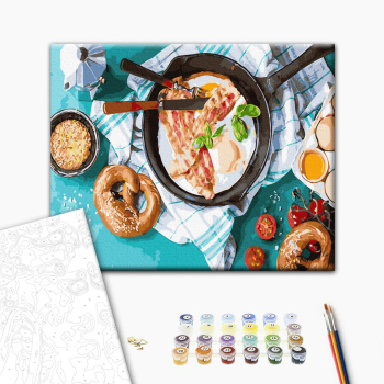Картина по номерам Натюрморти - Смачний сніданок