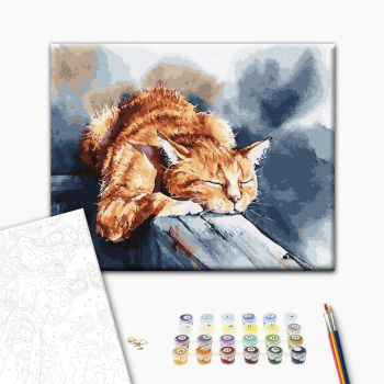 Картина по номерам Тварини, птахи та риби - Сни котика