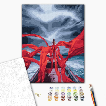 Картина по номерам Авторські колекції - Червоні стрічки кохання