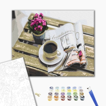 Картина по номерам Натюрморти - Усамітнений сніданок