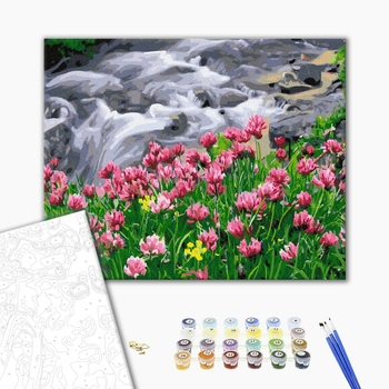 Картина по номерам Природа - Квітучий водоспад