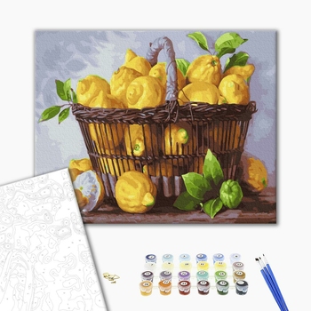 Картина по номерам Натюрморти - Лимонна корзина