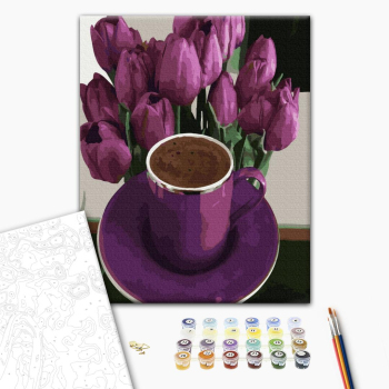 Картина по номерам Натюрморти - Кавування із запахом тюльпанів