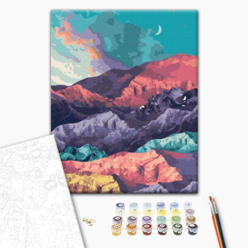 Картина по номерам Пейзажі - Ранній вечір в горах