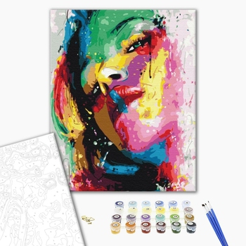 Картина по номерам Люди на картинах - Портрет жінки в фарбах