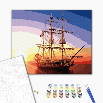 Картина по номерам Кораблі, автомобілі та літаки - Вітрильник