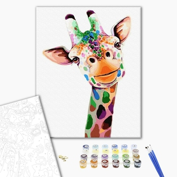 Картина по номерам Поп Арт - Усміхнений жираф