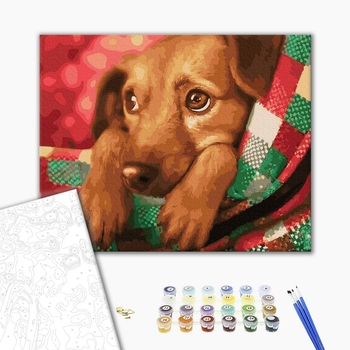 Картина по номерам Тварини, птахи та риби - Улюблений песик