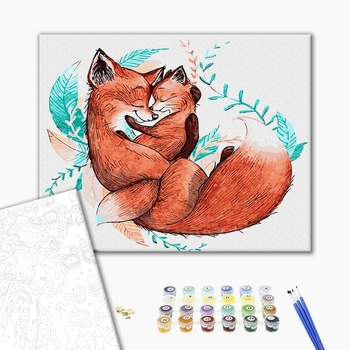 Картина по номерам Тварини, птахи та риби - Обійми лисички